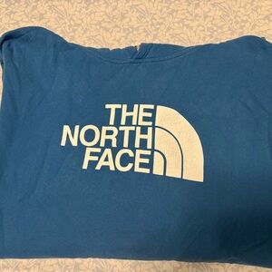 The North Face Blue Hoodie with White Accents